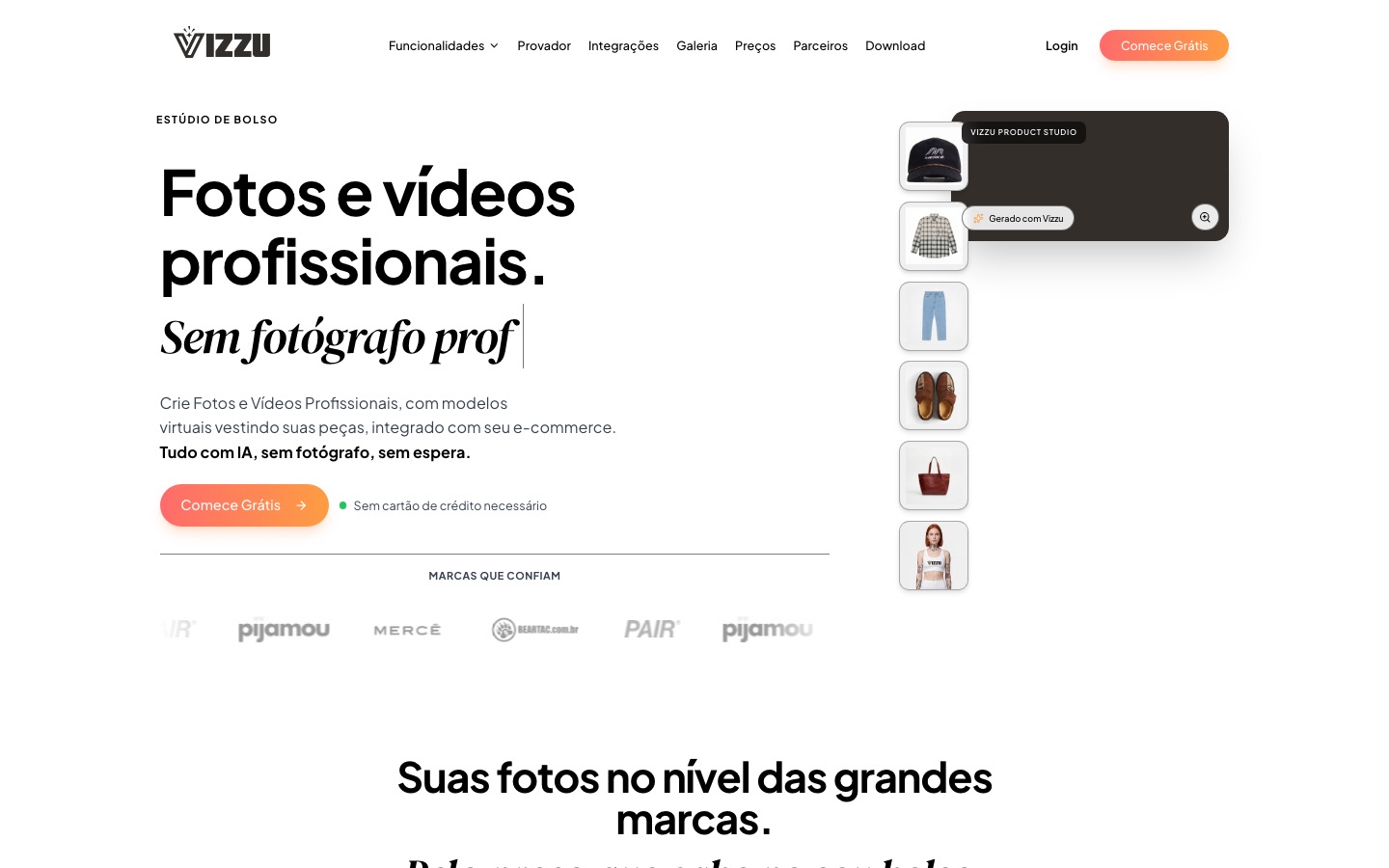 Preview do site Vizzu